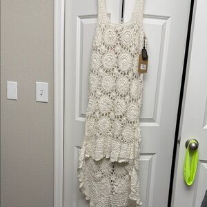 NWT Billabong Crochet Lace high/low Dress